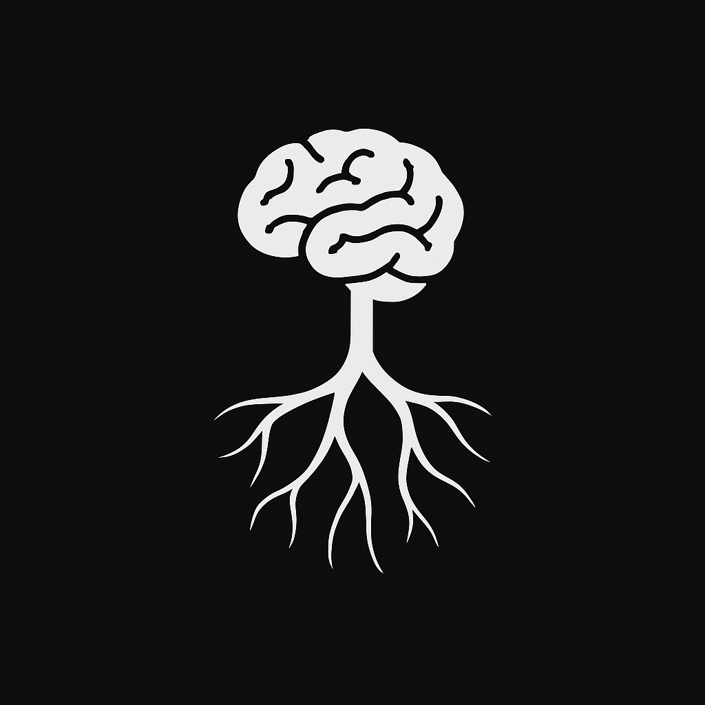 Brain with roots illustration representing deep learning vs surface knowledge